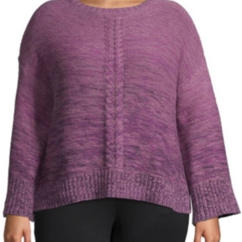 NWT Macy's Style & Co. Ombre Purple Loose Fit Layering Sweater Size M